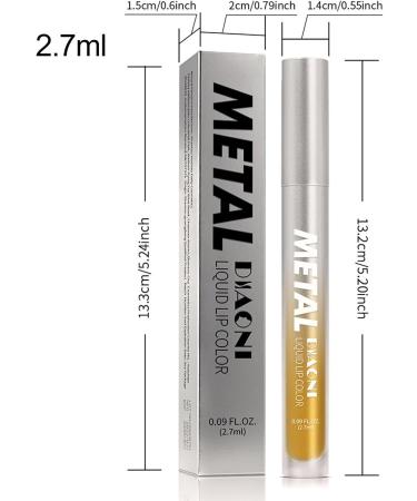 Gold Lipstick | 2 in 1 Gold Shimmer | 2.7ml Waterproof Gold Eyeshadow High Gloss Non-Sticky Lip Gloss Shimmer Eyeshadow for a Wobblo - Buy Online on GoSupps.com
