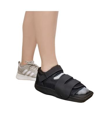 Squared Toe Post Op Shoe - Adjustable Medical Walking Shoe for Post Surgical or Operation Support, Broken Foot or Toe, Stress Fractures, Bunions, Hammer Toe for Left or Right Foot L3260 by Brace Align