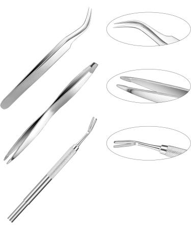 Boao Tick Removal Kit with 3 Plastic Removers & 3 Stainless Steel Tweezers for Pets - Light Blue - Buy Online on GoSupps.com