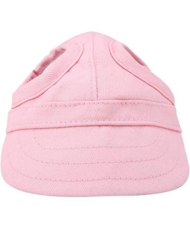 Adjustable Pink Baseball Cap for Dogs - Dog Sport Hat with Ear Holes for Summer Travel - Buy Online on GoSupps.com