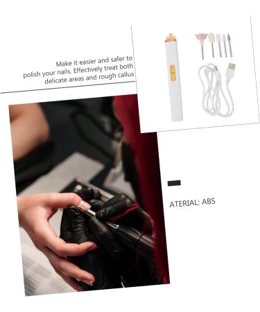 POPETPOP 2pcs nail polisher nail art drill kit electric manicure machine nail grinders manicure drill bit Compact Nail File Drill nail polishing tool abs white electric nail portable 15.2X2X2CMx2pcs Whitex2pcs - Buy Online on GoSupps.com