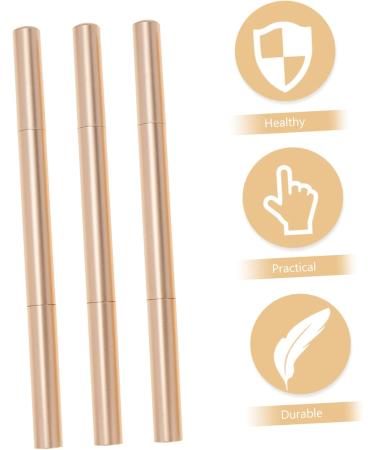 DRESSOOS 3pcs double ended eyebrow pencil waterproof eyebrow pen Eyebrow Pencil Dark Brown Makeup Accessories - Buy Online on GoSupps.com