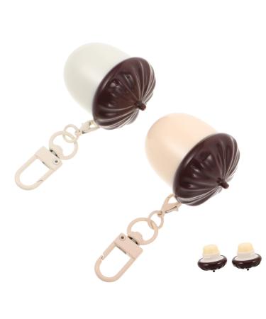 Mikikit Mikikit 2 Pieces Children's Lip Balm Moisturizing Chestnut Lip Balm for Sensitive Skin Oily With Refreshing Apple Suitable for School Daily Use