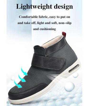 Extra Wide Fit Diabetic Shoes for Men | Adjustable Orthopedic Slippers for Swollen Feet Relief | Comfortable Sneakers for Elderly & Plantar Fasciitis - Size 44 - Buy Online on GoSupps.com