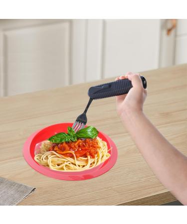 Forzaddik Adaptive Utensils Set - Open Handle Design for Arthritis, Disabled, Elderly - Black - Buy Online on GoSupps.com