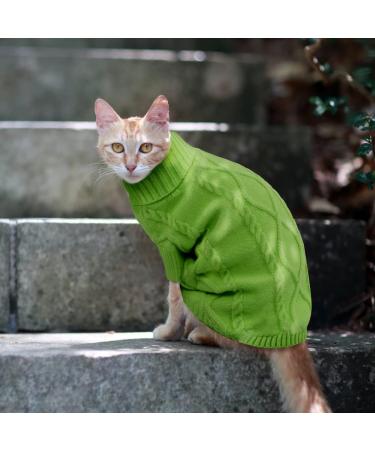 Alagilrs Knitted Dog Sweater Vest - Soft & Warm Crochet Winter Clothing for Small & Medium Dogs | Green - Buy Online on GoSupps.com