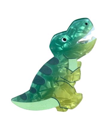 Acrylic Hair Claw Clips Funny Hair Catch Barrette Large Hair Clips Nonslip Strong Hold Hair Accessories Green Tyrannosaurus4