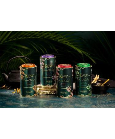 Ahmad Tea & KEW Gardens Elegant Earl Grey Caddy | Black Tea - 100g Loose Leaf Tea - Buy Online on GoSupps.com