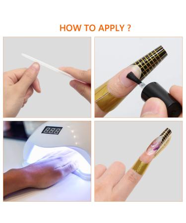 AHIER Nail Forms 500PCS - Gold Horseshoe Nail Extension Tips for Acrylic/UV Gel Nails - Buy Online on GoSupps.com