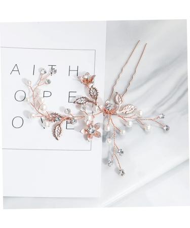 Angoily 1pc Handmade Hairpin U-shaped Hairpins Rhinestone u Rhinestone Hair Stick Heart Rhinestones Pearl Hair Pin Hanfu Hair Accessories Floral Hair Accessories Hair Dryer Vintage Bride - Buy Online on GoSupps.com
