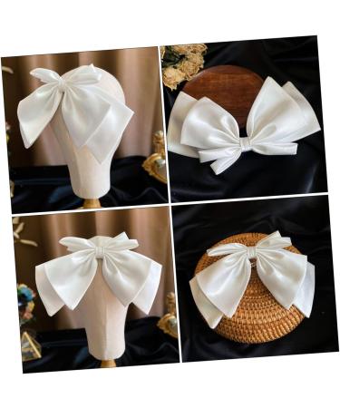 DOITOOL Bow Hairpin Headwear for Women Spring Hair Clips Hair Bow Barrettes Bow Wedding Barrettes Hair Barrettes Bow Spring Hair Barrette Bride Decorate Alloy White Modeling - Buy Online on GoSupps.com