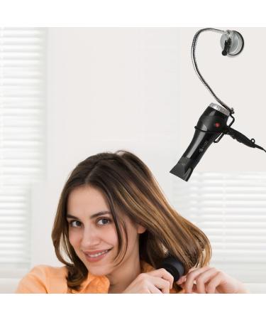 Hair Dryer Stand Holder - Stainless 360 Rotating Suction Holder for Glass Surfaces | Hands-Free Blow Dryer Stand - Buy Online on GoSupps.com