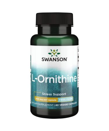 Swanson L-Ornithine Amino Acid 500 Milligrams 60 Veg Capsules