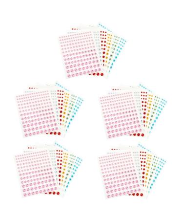 FRCOLOR 30 Sheets Self-Adhesive Rhinestones Eye Stones for Make-Up Masquerade Happening Jewellery Stickers Rhinestones for Face Stones Glue Jewel Drill
