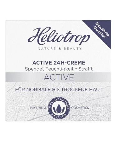 Sante Naturkosmetik Heliotrope Facial cream for normal to dry skin 24 hour moisture facial care with hyaluronic acid and algae extract Active 24h cream 50 ml