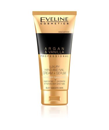 Eveline Cosmetics luxurious argan & vanilla hand and nail cream for very dry cracked hands |100 ml |Hand cream Repair - comprehensive regeneration |Immediate recovery for your hands - Buy Online on GoSupps.com