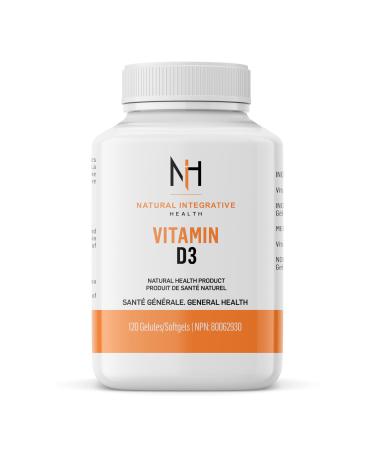 NIH Supplement - Vitamin D3 1000 IU - Supports Immune Health Bone Strength & Mood Balance - High Absorption Non-GMO Gluten-Free - 120 Softgels
