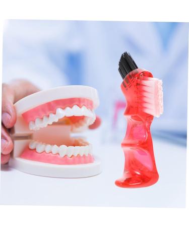 Frcolor 20STK Soft Denture Brushes - Multi-Functional Mini Toothbrushes for False Teeth Cleaning | Double Head Personal Prosthesis Brush | 5 Color Options - Buy Online on GoSupps.com