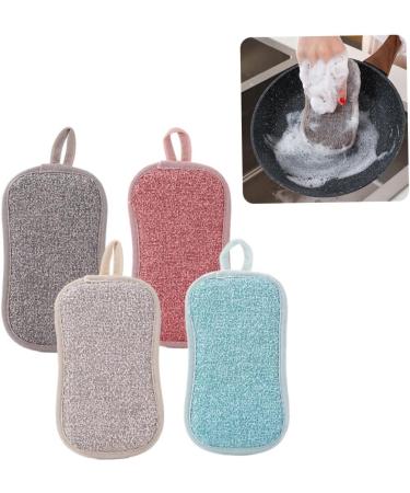 Kitchen Cleaning Sponges Double Sided Kitchen Utensil Brushes for Dishes Pots 4PCS Scrub sponges - Buy Online on GoSupps.com