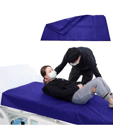 Lotchen Gleitlaken pipe slide planes for patient transfer sliding sheet to support the transfer of older people (100x200cm (39 X79 ) dark blue)