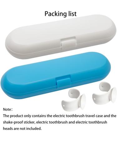 Travel Case for Oral-B Pro Series Electric Toothbrushes - 2 Pack (Blue & White) | Durable Plastic Travel Accessories - Buy Online on GoSupps.com