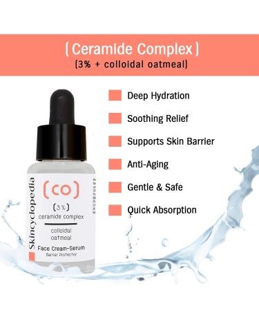 Skincyclopedia Pure Ceramide Face Serum Complex Anti Aging Intense Hydration Wrinkle Reducing Barrier Protector Dark Spot Reduction Vegan & Cruelty Free - Buy Online on GoSupps.com