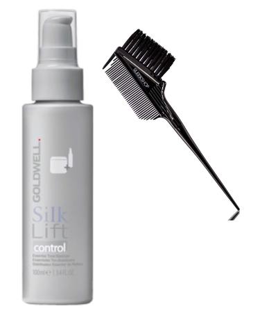 blight hair GoIdweII Silk Lift System of High Performance Lightening Hair Powders Developers Lighteners & Serum (w/Sleek 3-in-1 Comb & Brush) SilkLift Bleach (CONTROL TONE STABILIZER 3.4 oz)