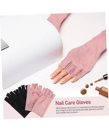 MUSISALY 2 Pairs UV Gloves Nail Gloves Gloves for Gel Nails Nail Art Supplies Nail Art Accessory Fingerless Gloves Manicure Gloves Anti UV Nail UV Rays Gloves - Buy Online on GoSupps.com
