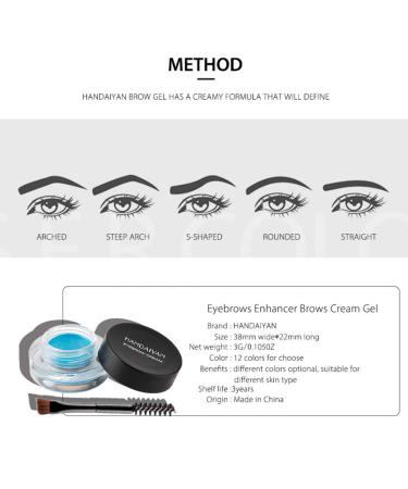 12-Color Waterproof Eyebrow & Eyeliner Cream for Versatile Makeup Looks - 8 Color Options - Buy Online on GoSupps.com