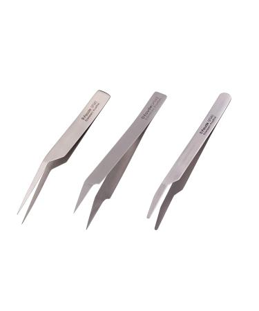 Faude Spring Steel Tweezers Set 3 Precision Tools (Pointed & Blunt) for Terrariums Labs & Model Building Ideal for Handling Spiderlings Scorpions & Insects - Buy Online on GoSupps.com