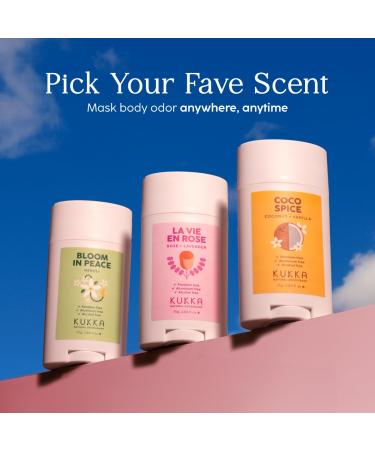Kukka Deodorant - La Vie En Rose Aluminum Free Natural Deodorant for Men & Women | Long Lasting Lavender Rose (2.65 Fl Oz) - Alcohol & Paraben Free Travel Size - Buy Online on GoSupps.com