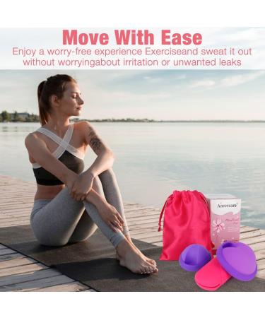 Foreverup Menstrual Disc & Silicone Cup - Perfect for Sports & Swimming | Comfortable Alternative to Soft Tampons (Purple S+L) - Shop Now! - Buy Online on GoSupps.com