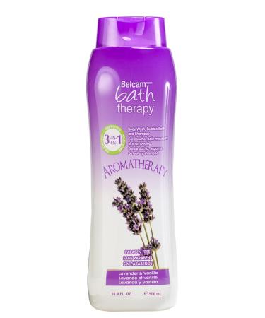 Belcam Bath Therapy Aromatherapy 3 in1 Body Wash Bubble and Shampoo  Lavender & Vanilla  16.9 Fl Oz (F53201-13-RE)