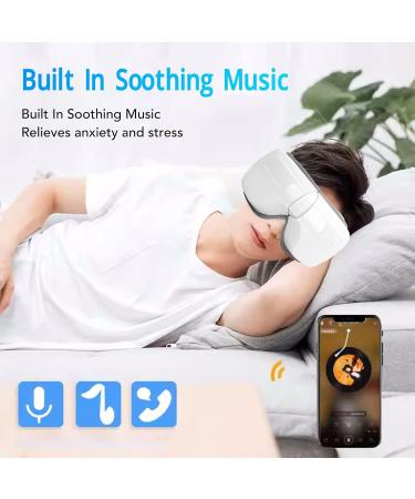 Eye Massager with Heat & Vibration - Bluetooth Relaxation for Swollen Eyes & Dark Circles | 3 Modes for Ultimate Comfort - Buy Online on GoSupps.com