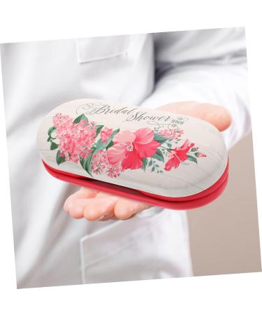 Partykindom Double-Layer Glasses & Contact Lens Case Kit - Travel Leather PU Violet Red 16.5x7x5.5cm - Buy Online on GoSupps.com