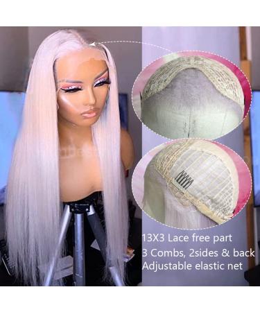 Ambeson Ice Pink Long Straight Synthetic Lace Front Wig for Women - Buy Online on GoSupps.com