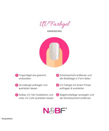 N&BF UV Farbgele 5ml Terra Brown - Acid-Free Self-Smoothing Color Gel for Nail Art | Medium Viscosity | Made in EU - Perfect for Artificial Nails - Buy Online on GoSupps.com