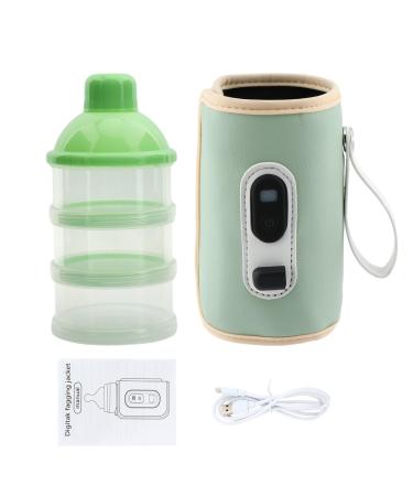 OTAIVE Bottle Warmer Bag for Baby Portable Bottle Warmer Cover with LCD Display USB Bottle Warmer 5 Gears Adjustable Bottle Warmer for Night Feeding Home Outdoors With Milk powder dispenser