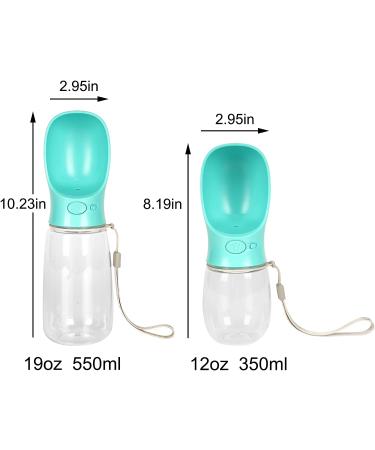 COFOETLN Dog Water Bottle 12-19oz - Portable Leak Proof Pet Water Dispenser for Outdoor Walks and Travel - Food Grade Plastic, 12oz Blue - Buy Online on GoSupps.com