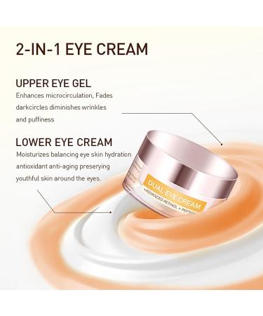 Advanced Dual Eye Cream with Retinol Peptides & Caffeine - Anti-Aging 2-In-1 Solution for Tired Eyes - Buy Online on GoSupps.com