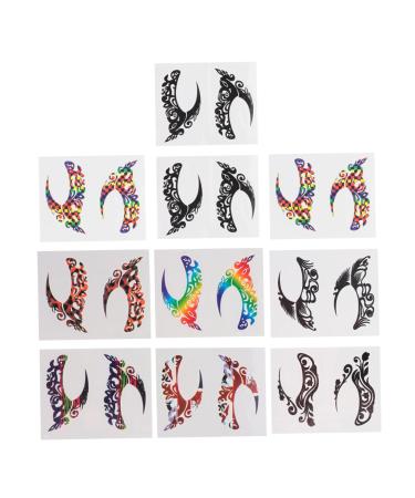 Didiseaon Didiseaon 10 Pairs of Metallic Eyeshadow Stickers for Children Decoration Eyeshadow Decal Eyeliner Festival Eye Liner Stickers Eyelash