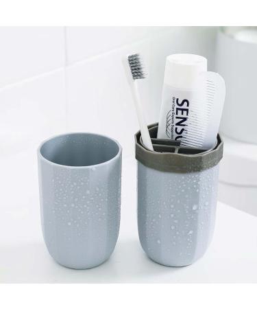 Colexy 2 x Portable Plastic Travel Toothbrush Toothbrush Toothpaste Holder Case Storage Box for Camping Business Travel Home - Buy Online on GoSupps.com