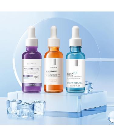 Niacinamide Serum Serum B5 Vitamin B3 Serum Anti-Wrinkle Serum for a Radiant Skin Tone and Minimised Pores Against the First Signs of Skin Ageing - Buy Online on GoSupps.com