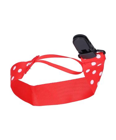 Buy Durable Foldable Pacifier Strap - 32 cm Non-Toxic Baby Pacifier Clip for Travel (Red Dot) - Buy Online on GoSupps.com