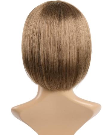Bob Wig SYXLCYGG Brown Short Wigs With Bangs Flame Retardant 10"Straight Silky Fluffy Womens Hair Wigs Synthetic Black Girl Daily (Free Wig Cap) 10"Flame Retardant Wig-Ash Blonde - Buy Online on GoSupps.com