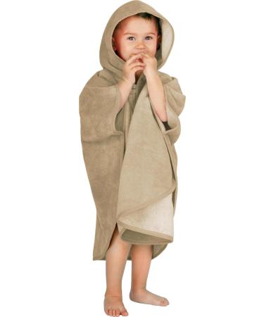 Normani Children's Bath Poncho | Cotton Hooded Bath Towel for Toddlers | Beige Bathrobe 70x75 cm - Buy Online on GoSupps.com