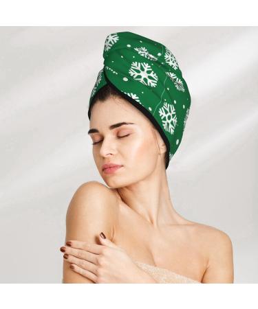 Snowflake Hair Towel Wrap | Quick-Dry Hair Drying Towel Turban with Button | Best Head Towel for Fast Drying - Buy Online on GoSupps.com