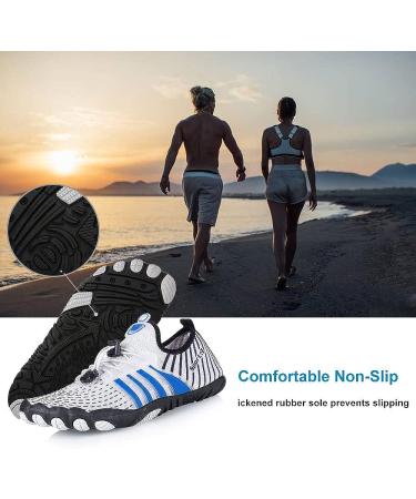 PAGE ONE Unisex Adult Water Shoes | Quick Dry Beach Sports Socks for Swim Diving Surf - Light Grey | Size 13.5 Women/12 Men - Buy Online on GoSupps.com
