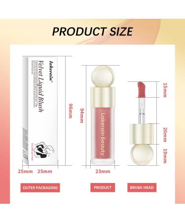 Soft Velvet Liquid Blush - Weightless & Long-Lasting Matte Cream for Cheek with Natural Dewy Finish - Smudge Proof Skin Tint Makeup (01) - Buy Online on GoSupps.com