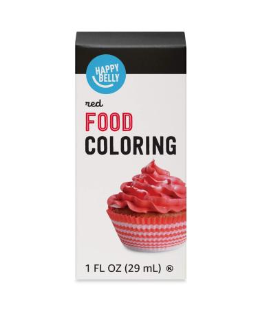 Amazon Brand - Happy Belly Red Food Color 1 fl oz - Buy Online on GoSupps.com